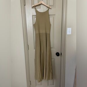 Banana Republic Cotton Knit Midi Dress Size S Color Tan